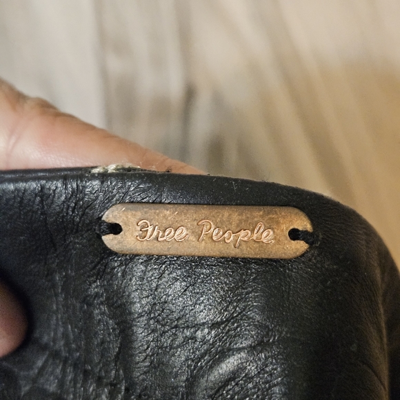 Free People Rock The Croc Black Lamb Leather Skirt - Picture 11 of 16